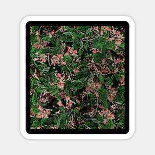 Flowering Birdy Nature Floral Pattern Magnet