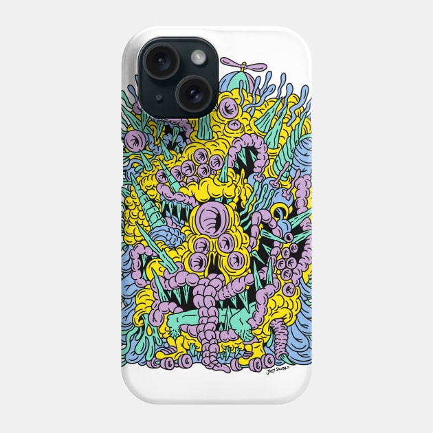 ROLLER SKATES MONSTER Phone Case by Joey Souza