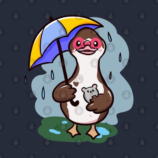 Rainy days duck by Jurassic Ink