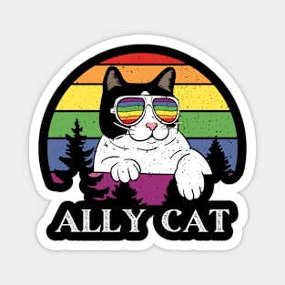 LGBT Ally Cat Be Kind Gay Rainbow Funny LGBTQ Magnet