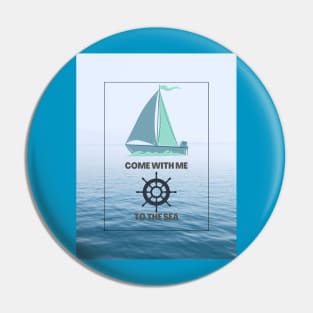 Sea sailing design Pin