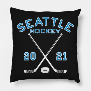 Seattle Hockey Sticks Puck 20 21 First Season Inagural Pillow