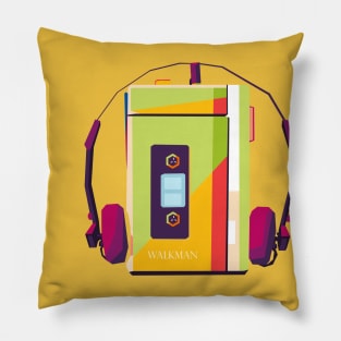 walkman retro pop art Pillow