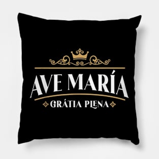 Ave Maria Schubert Latin Mass Blessed Mother Hail Mary Lady Pillow