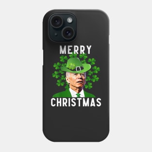 Funny Joe Biden Merry Christmas Confused St Patricks Day Phone Case