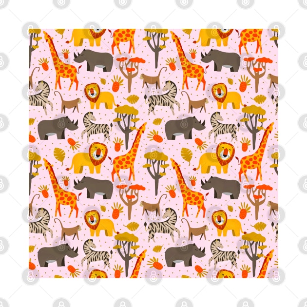 African animals pattern by TheSkullArmy