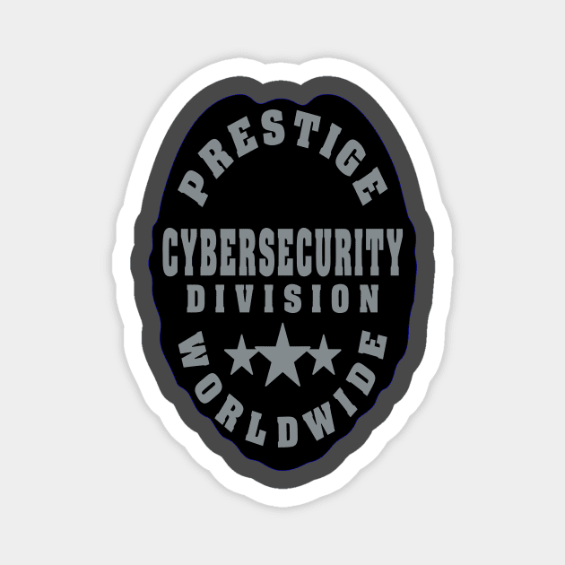 Front and Back Prestige Worldwide Cyber Security Division Magnet by itauthentics