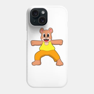 Bear at Yoga in Standing Phone Case