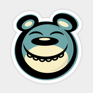 Blissful Smiling Blue Bear Magnet