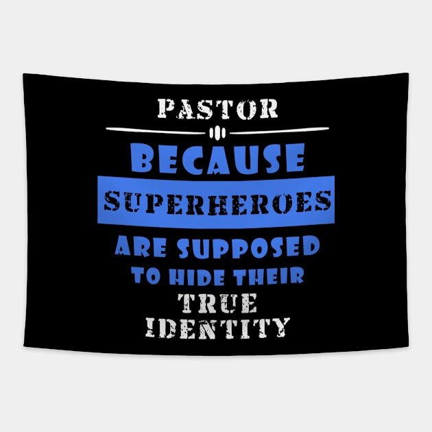 Church Pastor Funny Superhero Tapestry by 4Craig