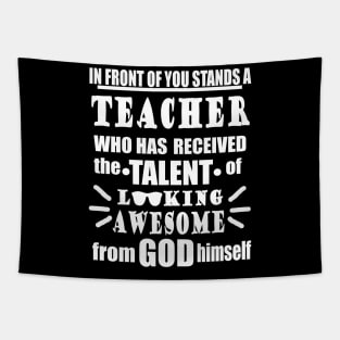 Teacher lessons gift idea funny saying Tapestry