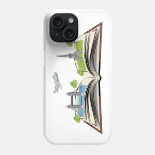 Open Book Geography Book Phone Case