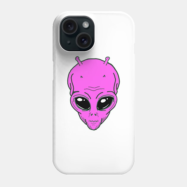 Alien purple Alien Head Real Life Phone Case by FromBerlinGift