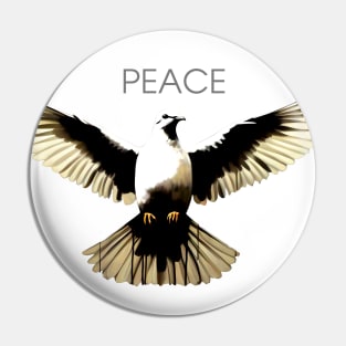 Peace Against Hate: Call for a Peaceful Resolution on a light (Knocked Out) background Pin