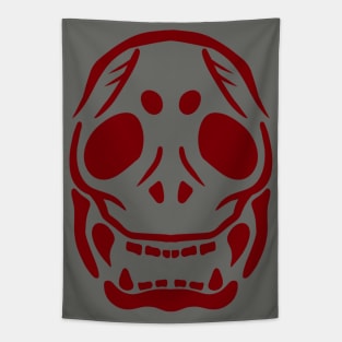 Skull Face Red Tapestry