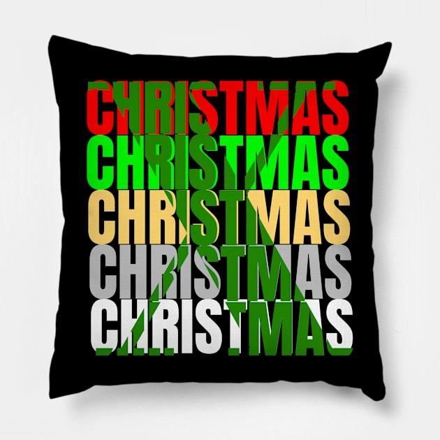 X Christmas Pillow by Tee Trendz