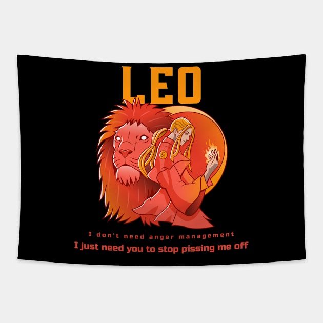 Leo Astorlogical Zodiac Sign Tapestry by Storeology