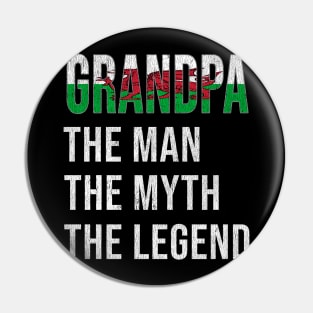 Grand Father Welsh Grandpa The Man The Myth The Legend - Gift for Welsh Dad With Roots From  Wales Pin