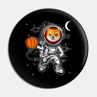 Astronaut Basketball Shiba Inu Coin To The Moon Shib Army Crypto Token Cryptocurrency Blockchain Wallet Birthday Gift For Men Women Kids Pin