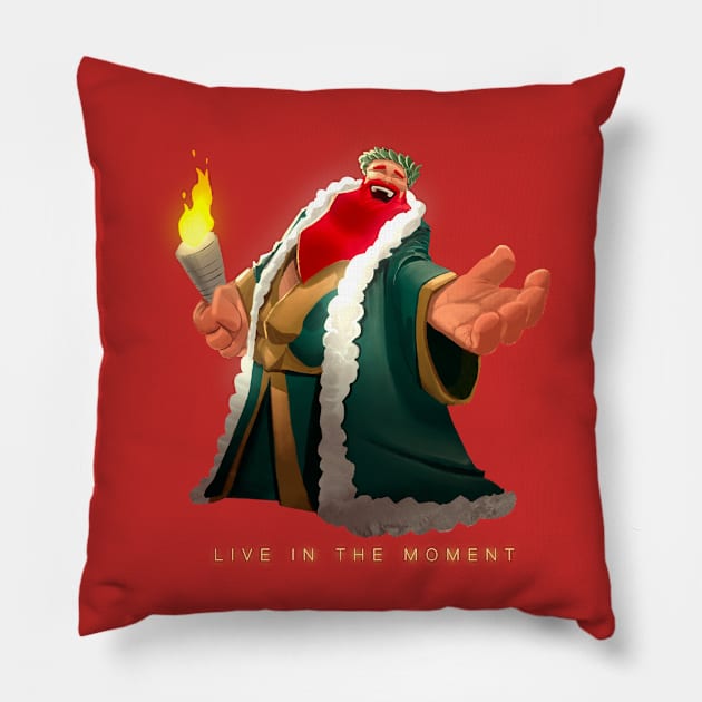 Live in the Moment Pillow by JoshNelsonArt