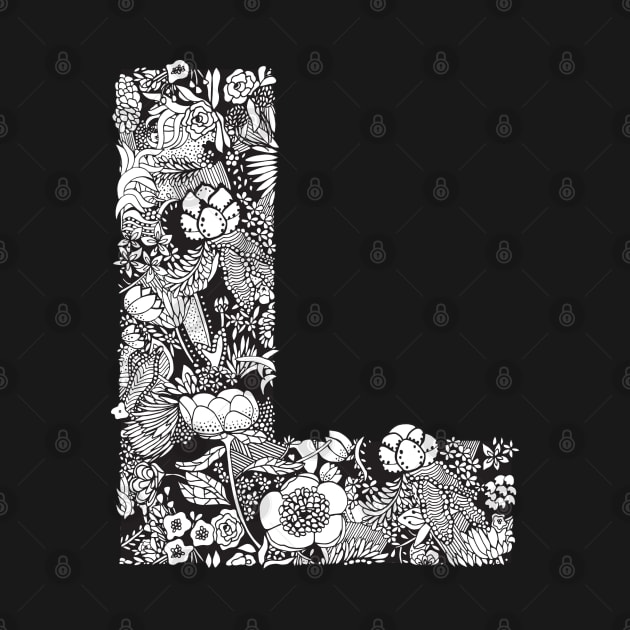 Floral Letter L by HayleyLaurenDesign