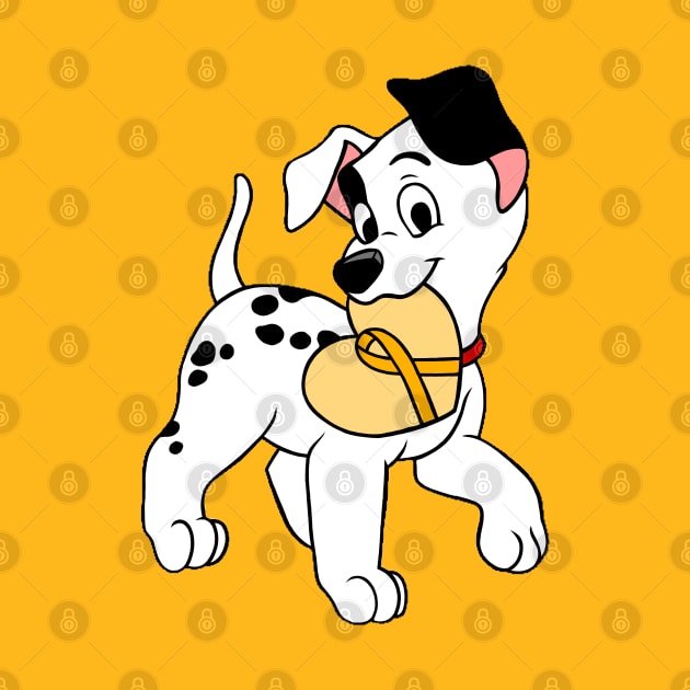 Dalmatian with Awareness ribbon (yellow) by CaitlynConnor