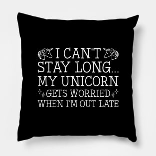 My Unicorn Gets Worried Pillow