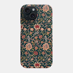 William Moris Evenlode Pattern on Green Phone Case