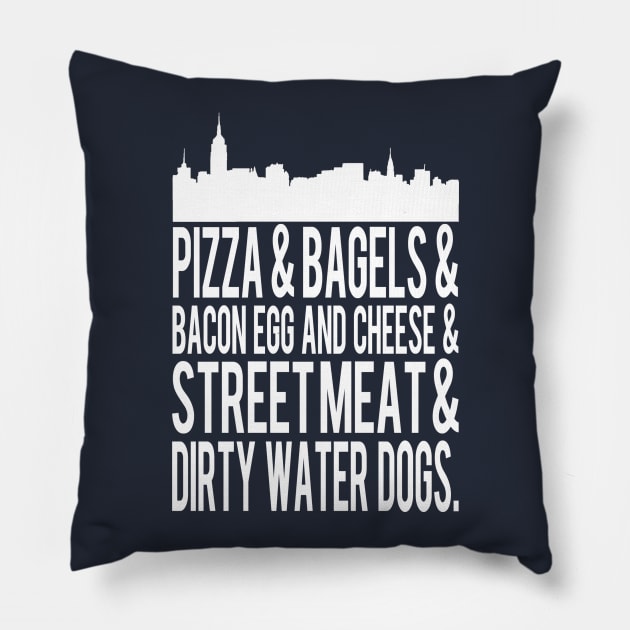 New York Food Pillow by PopCultureShirts