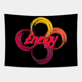 Energy Circle. Design with Vibrant Colors Tapestry