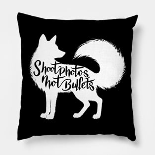 Shoot photos not bullets - Fox silhouette Pillow