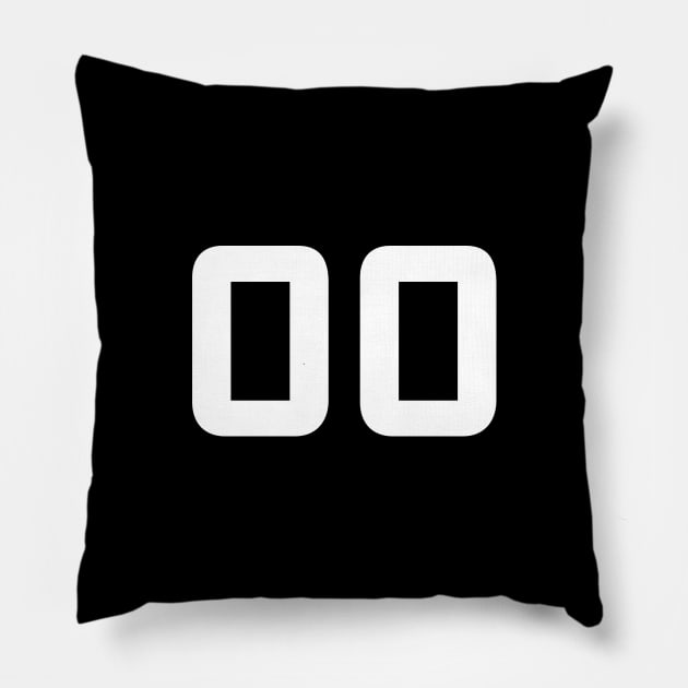 Number Double Zero - 00 - Any Color - Team Sports Numbered Uniform Jersey - Birthday Gift Pillow by Modern Evolution