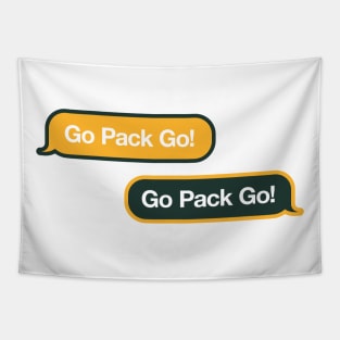 Go Pack Go Text Message Tapestry