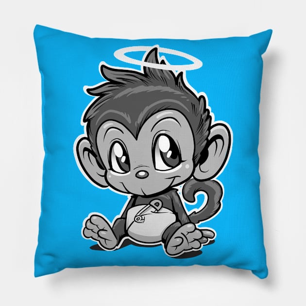 Monkeyboy Pillow by FruitoftheDoom