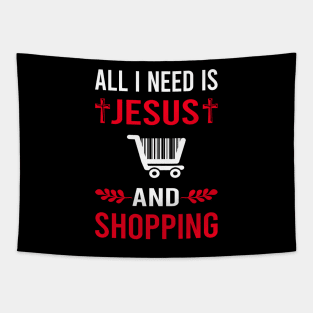 I Need Jesus And Shopping Shopper Tapestry