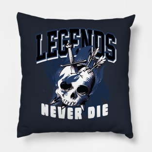 Legends Never Die Brave Blue Pillow