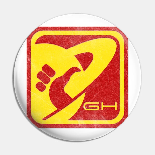 Galactic Hitchhikers GH Logo Pin by Galactic Hitchhikers