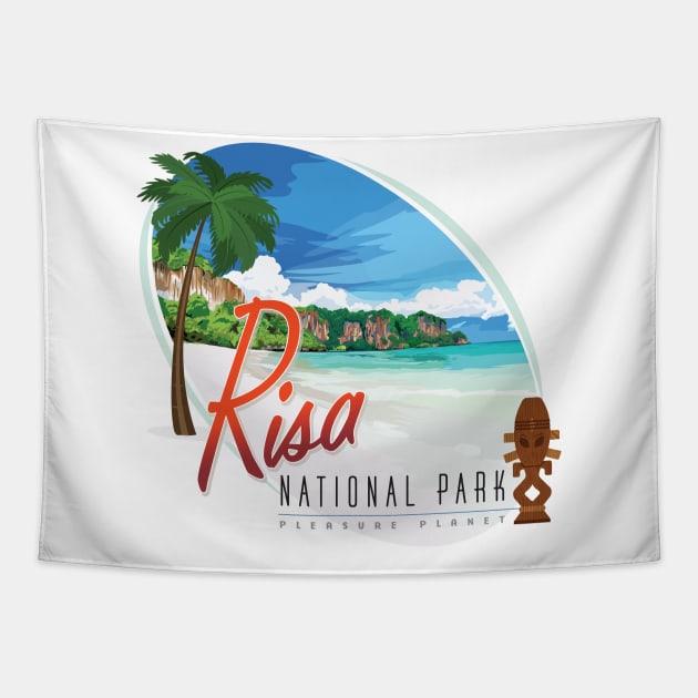 Risa National Park Tapestry by MindsparkCreative