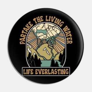 Christian Apparel Clothing Gifts - Living Water Pin