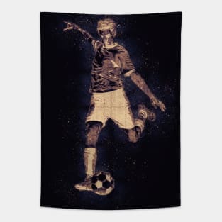 Abstract Football Player Artwork Tapestry