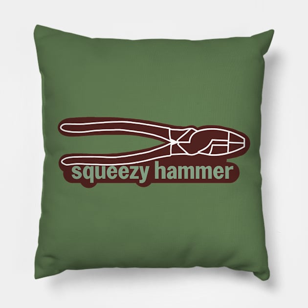 Funny Electrical Humor Squeezy Hammer Pillow by The Trades Store