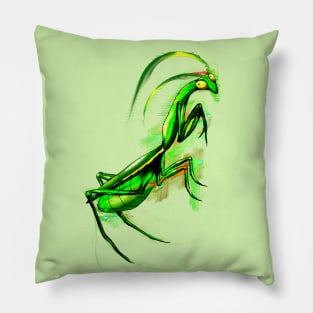 Praying Mantis Doodle Pillow