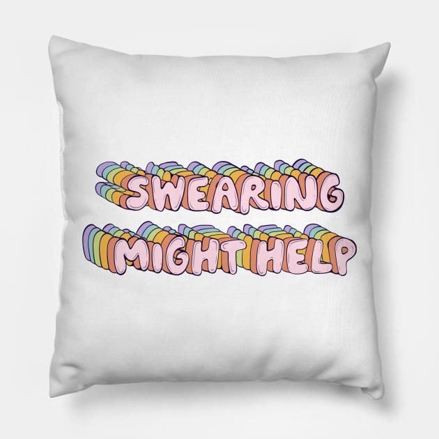 Swearing might help Pillow by Jess Adams