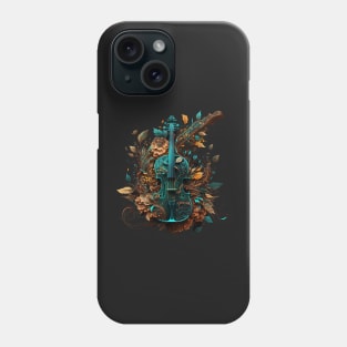 Nature's Symphony: Floral Violins and Rococo Elegance #3 Phone Case