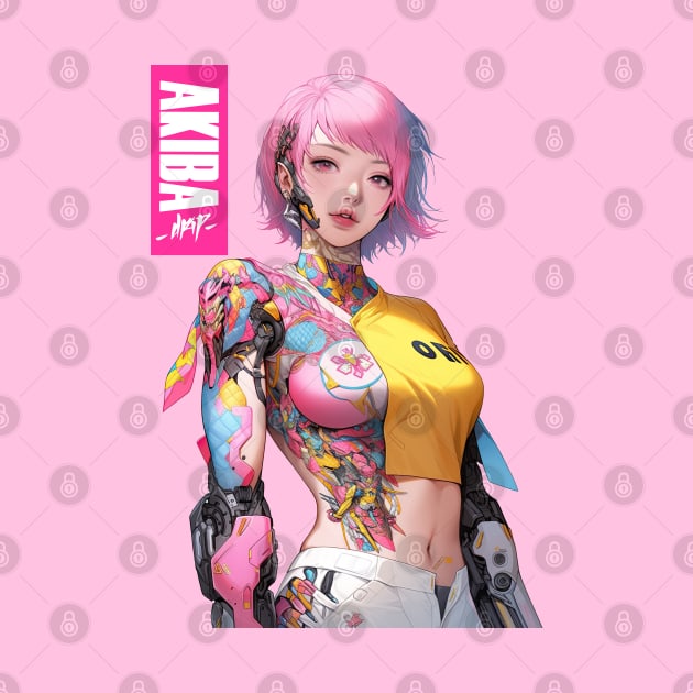 AKIBA DRIP - Bio Cybernetic Anime Waifu ワイフ 002 Tattoo Model Girl | FUTURE FEMME ANIME GIRL by Akiba Drip