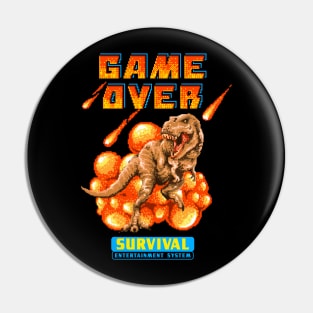 8-Bit Game Over Dinosaur Pin