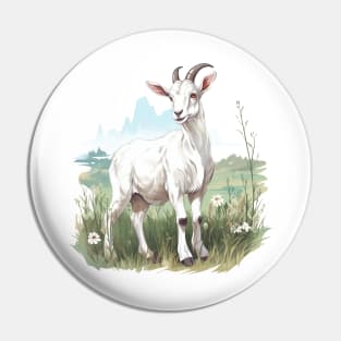 White Goat Pin