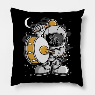 Astronaut Drummer Cosmos ATOM Coin To The Moon Crypto Token Cryptocurrency Blockchain Wallet Birthday Gift For Men Women Kids Pillow