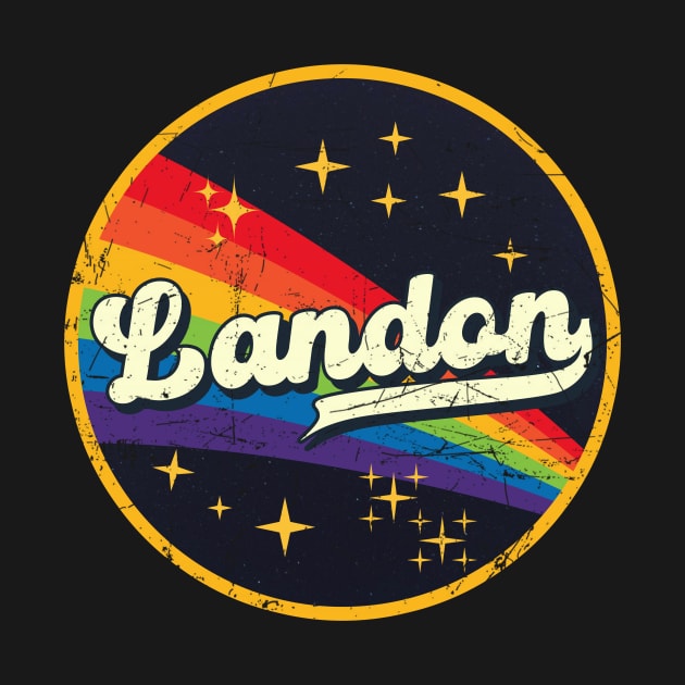 Landon // Rainbow In Space Vintage Grunge-Style by LMW Art