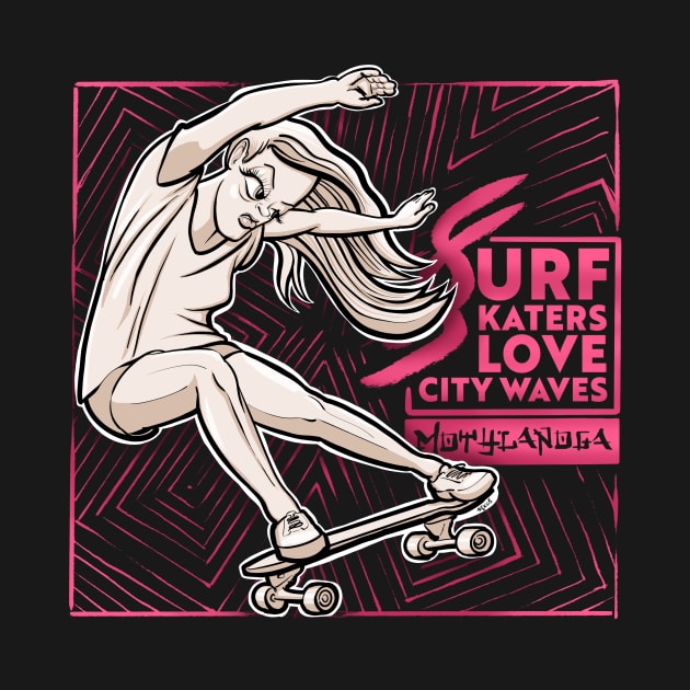 Surfskaters love city waves by motylanoga